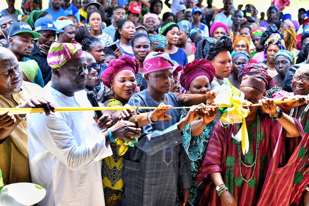 At the commissioning of the motorised borehole project