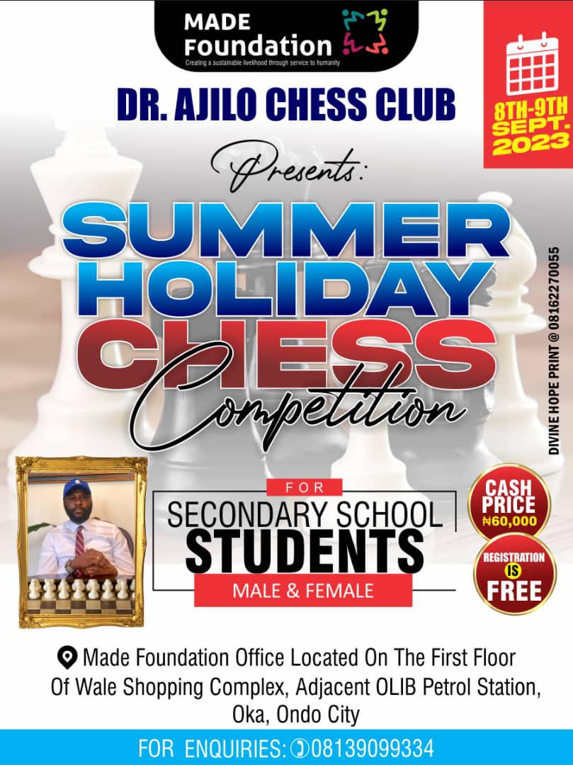 Dr. Ajilo’s Chess Club – Summer Chess Competition.